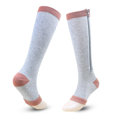 Graduated Compression Socks with Zipper