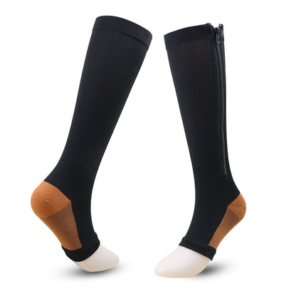 Graduated Compression Socks with Zipper
